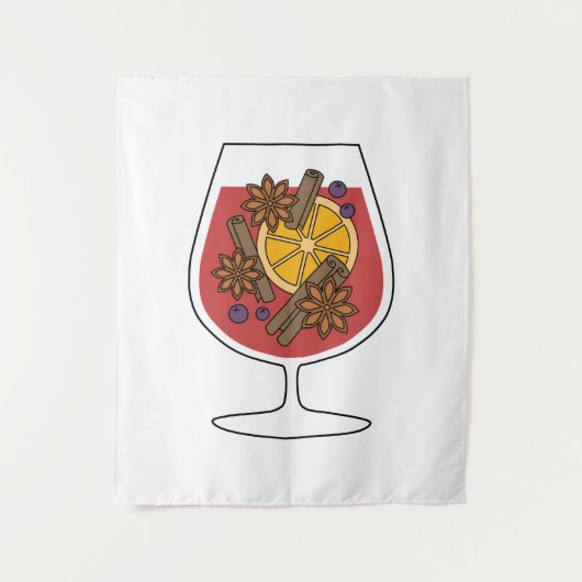 Weihnachtsfeierlichkeiten zeichnend wandteppich (Vorderseite)