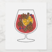 Weihnachtsfeierlichkeiten zeichnend weinetikett (Einzelnes Label)