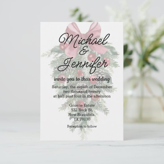 Weihnachtsfeiern Einladung (Stehend Vorderseite)