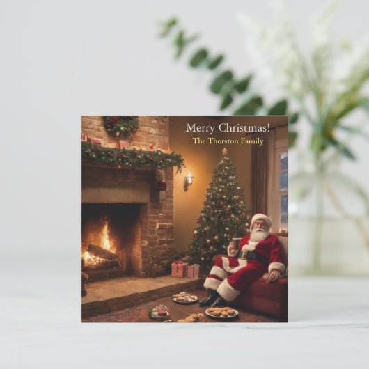 Weihnachtsfeiern Feiertagskarte (Stehend Vorderseite)