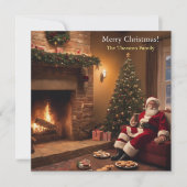 Weihnachtsfeiern Feiertagskarte (Vorderseite)