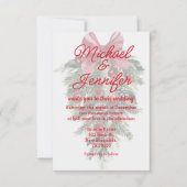 Weihnachtsfeiern Gründekorationen Rote Hochzeit Einladung (Vorderseite)