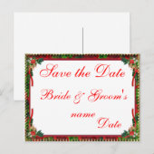 Weihnachtsfeiern Hochzeit Das Datum Postkarten spe (Vorne/Hinten)