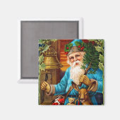 Weihnachtsfeiern im Vintagen Weihnachtsmagazin Magnet (Vorderseite/Rückseite)