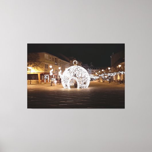 Weihnachtsfeiern in Esztergom Ungarn. Leinwanddruck (Vorderseite)