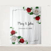 Weihnachtsfeiern in Rosa und Weiß - Foto im Hinter Wandteppich (Vorderseite)