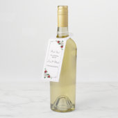 Weihnachtsfeiern in Rot und Weiß-Rose Flaschenanhänger (Angewinkelt)