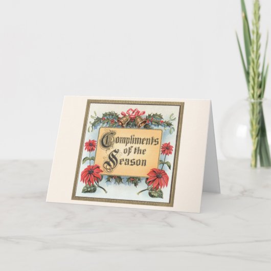 Weihnachtsfeiern in Verziertem Rahmen Feiertagskarte (Vorderseite)