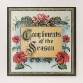 Weihnachtsfeiern in Verziertem Rahmen Puzzle (Vertikal)