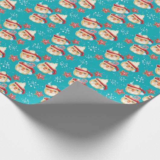 Weihnachtsfeiern + Kekse Weihnachtsgeschenke Wrapp Geschenkpapier (Ecke)