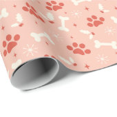 Weihnachtsfeiern & Knochen Weihnachtsmuster Geschenkpapier (Rolleneckpunkt)