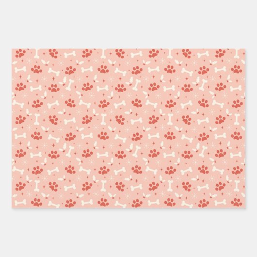 Weihnachtsfeiern & Knochen Weihnachtsmuster Geschenkpapier Set (Vorderseite 2)