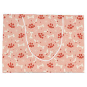 Weihnachtsfeiern & Knochen Weihnachtsmuster Große Geschenktüte (Rückseite)