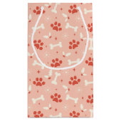 Weihnachtsfeiern & Knochen Weihnachtsmuster Kleine Geschenktüte (Rückseite)