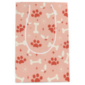 Weihnachtsfeiern & Knochen Weihnachtsmuster Mittlere Geschenktüte (Vorderseite)