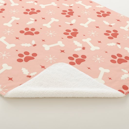 Weihnachtsfeiern & Knochen Weihnachtsmuster Sherpadecke (3/4)