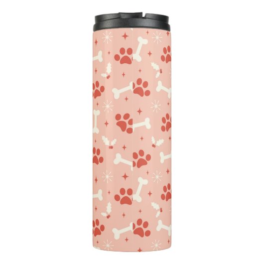 Weihnachtsfeiern & Knochen Weihnachtsmuster Thermosbecher (Rückseite)