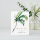 Weihnachtsfeiern mit Firmenlogo hinzufügen Feiertagskarte (Stehend Vorderseite)