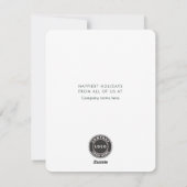 Weihnachtsfeiern mit Firmenlogo hinzufügen Feiertagskarte (Rückseite)