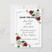 Weihnachtsfeiern mit Rosen und Weiß retten das Dat Ankündigung (Vorderseite)