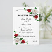 Weihnachtsfeiern mit Rosen und Weiß retten das Dat Ankündigung (Stehend Vorderseite)