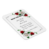 Weihnachtsfeiern mit Rosen und Weiß retten das Dat Magnet (Rechte Seite)