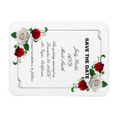 Weihnachtsfeiern mit Rosen und Weiß retten das Dat Magnet (Horizontal)