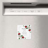 Weihnachtsfeiern mit Rosen und Weiß retten das Dat Magnet (In Situ (Geschirrspüler))