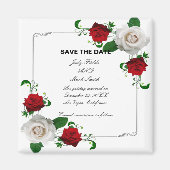 Weihnachtsfeiern mit Rosen und Weiß retten das Dat Magnet (Vorne)