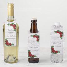 Weihnachtsfeiern mit rote Rosen und Kiefern