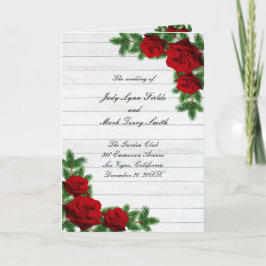 Weihnachtsfeiern mit rote Rosen und Kiefern Programm