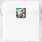 Weihnachtsfeiern Quadratischer Aufkleber (Tasche)