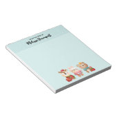 Weihnachtsfeiern - Rentiere, Bären und Kaninchen Notizblock (angewinkelt)