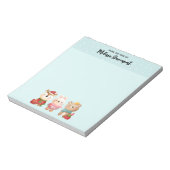 Weihnachtsfeiern - Rentiere, Bären und Kaninchen Notizblock (Rotiert)