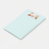 Weihnachtsfeiern - Rentiere, Bären und Kaninchen Post-it Klebezettel (angewinkelt)