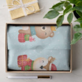 Weihnachtsfeiern - Rentiere, Bären und Kaninchen Seidenpapier (Geschenk)