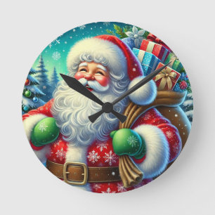 Weihnachtsfeiern Runde Wanduhr