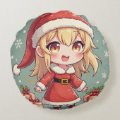 Weihnachtsfeiern Rundes Kissen (Rückseite)