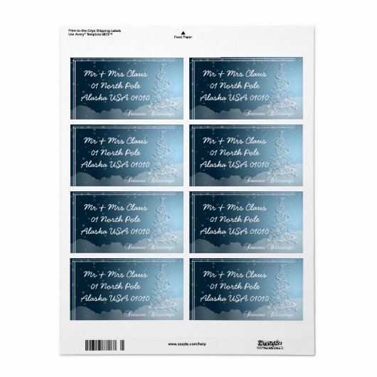 Weihnachtsfeiern Segen Matching Address Labels (Vorne)