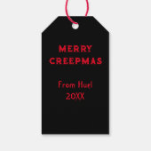 Weihnachtsfeiern Skelett Geschenkanhänger (Rückseite)