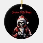 Weihnachtsfeiern Skelett Keramik Ornament (Vorne)