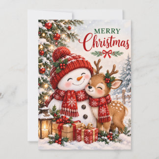 Weihnachtsfeiern und Grußkarten zur Festtagszeit Dankeskarte