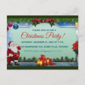 Weihnachtsfeiern und Weihnachtsfeiern - Weihnachte Einladungspostkarte (Vorderseite)