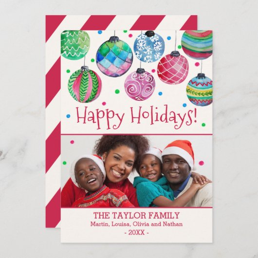 Weihnachtsfeiern Weihnachts-Foto Feiertagskarte (Vorne/Hinten)