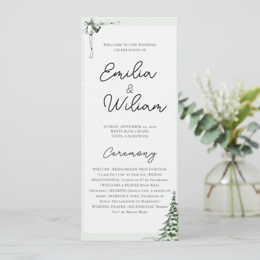 Weihnachtsfeierprogramm (Stehend Vorderseite)