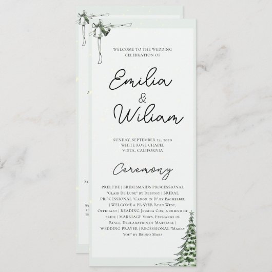 Weihnachtsfeierprogramm (Vorne/Hinten)