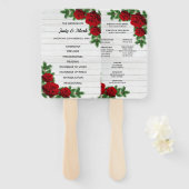 Weihnachtsfeierprogramm für rote Rosen und Kiefern Fächer (Vorne und Hinten)