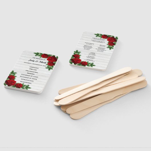 Weihnachtsfeierprogramm für rote Rosen und Kiefern Fächer (Non-assembled)