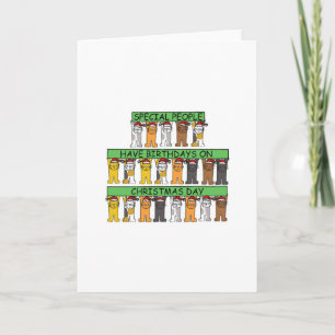 Weihnachtsfeiertag 25. Dezember Feiertagskarte