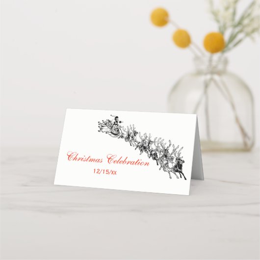 Weihnachtsfeiertag #2 Escort Card Platzkarte (Vorderseite)